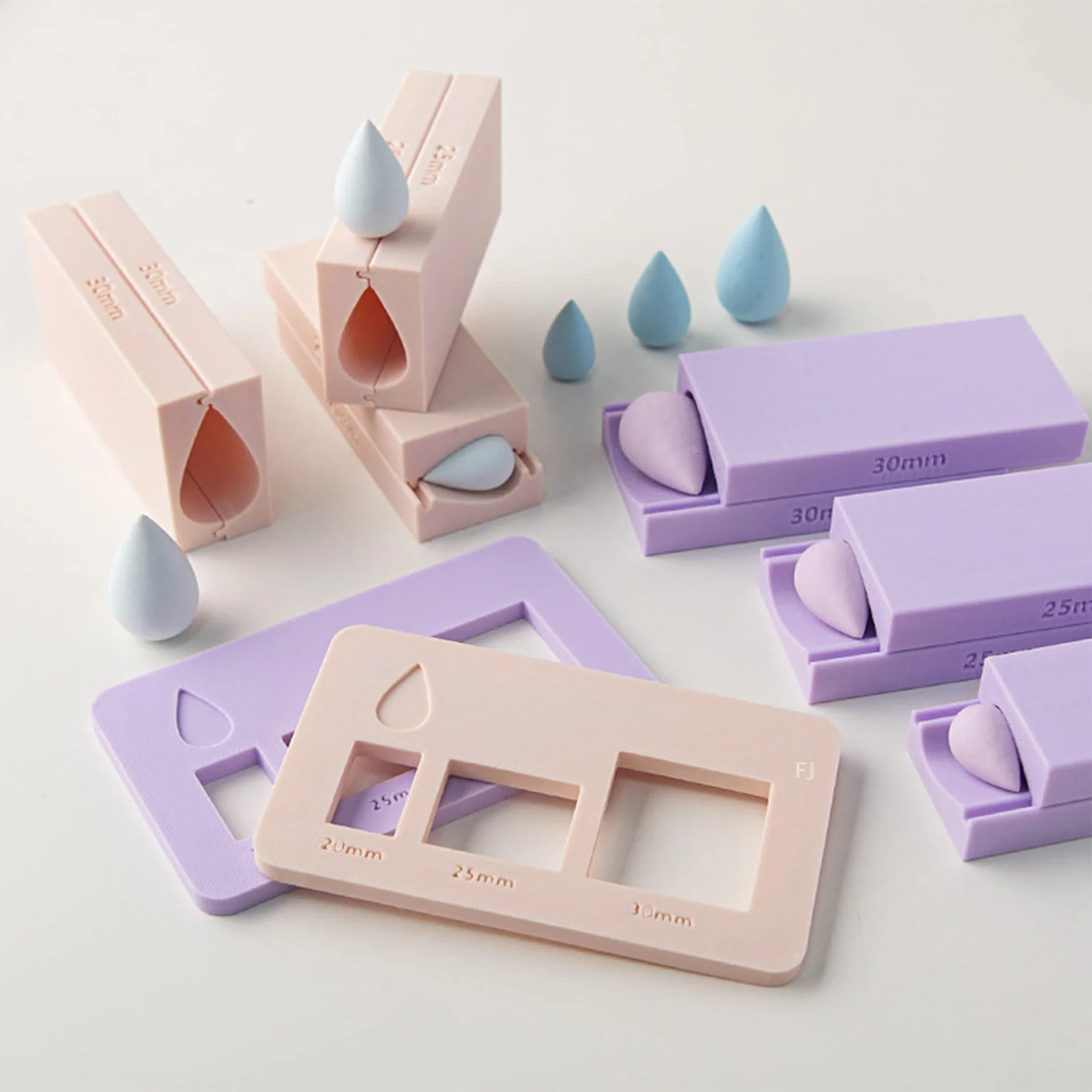 

[YU]3D Polymer Clay Mold Water Droplets Shaped Rolling Tool For Earring Pendant Necklaces DIY Jewelry Making Kit Handcrafts