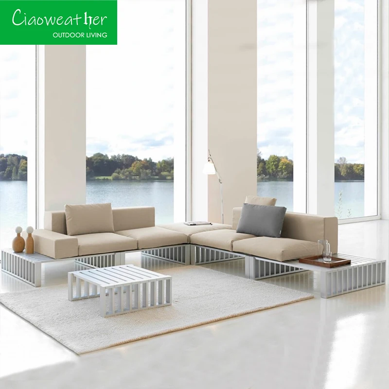 Good Quality Factory Directly Luxury Modern Aluminum Outdoor Patio Furniture Garden Aluminumsofa Set