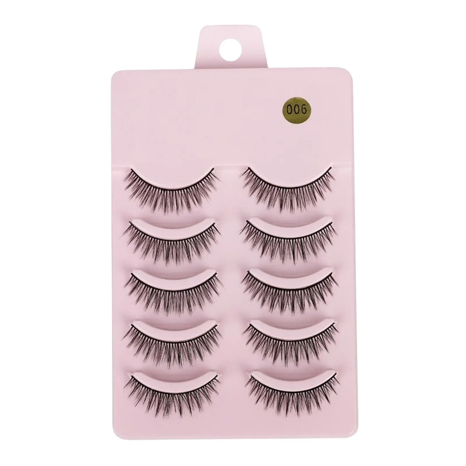 Homegardentool Spiky False Eyelashes Makeup Lash Strip 3D 5 أزواج للحفلات الراقصة #3