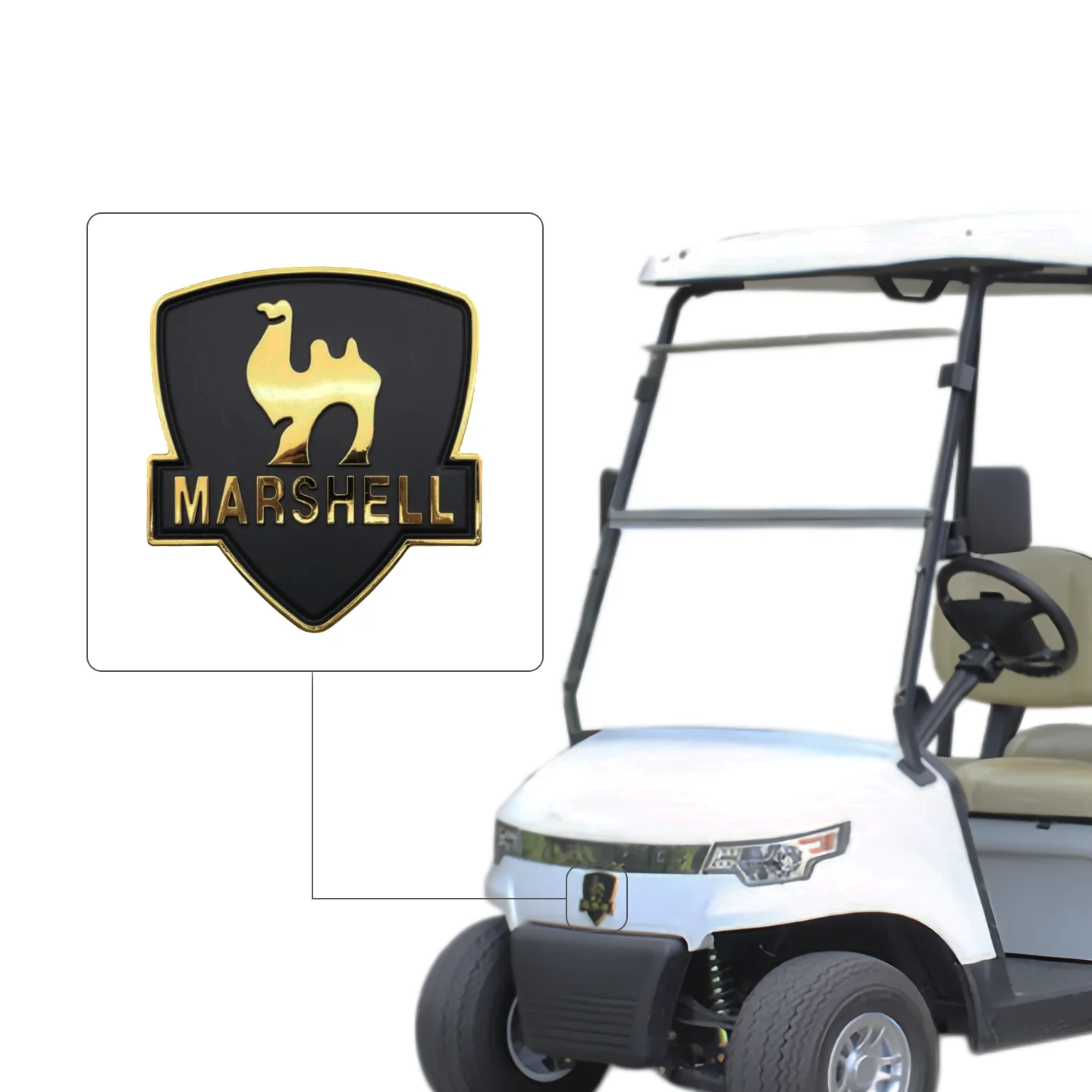 Front Nr6 Logo Emblem Name Plate Golf Cart Accessories Marshell Badge 2500900013B00 3401001162 Electric Golf Cart Parts