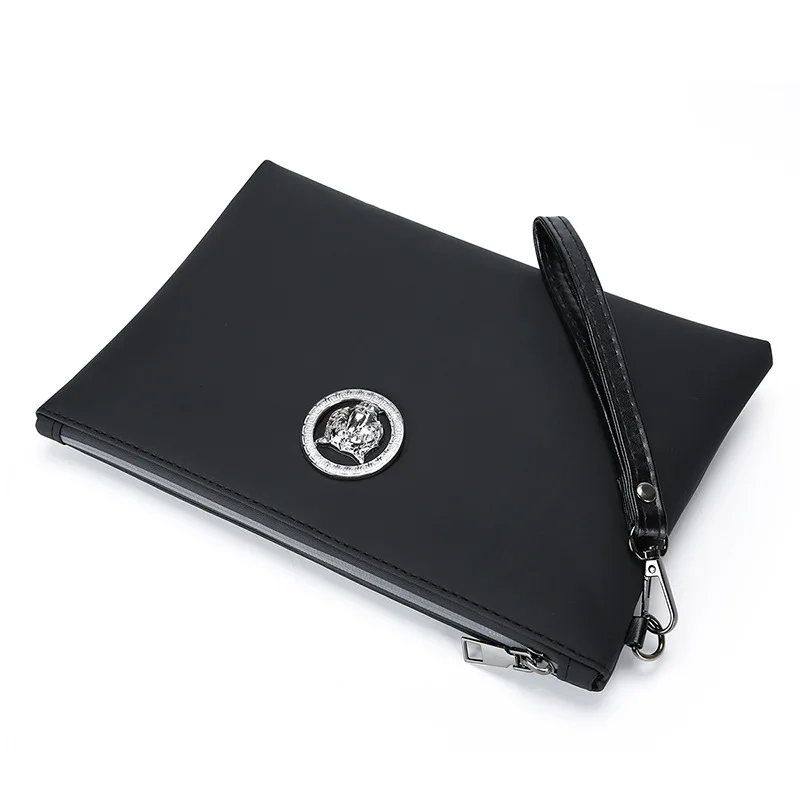 Men's Soft PU Leather Clutch Bag Large Capacity Wallet Business Leisure Wristlet Elegant Male Hand Pouch