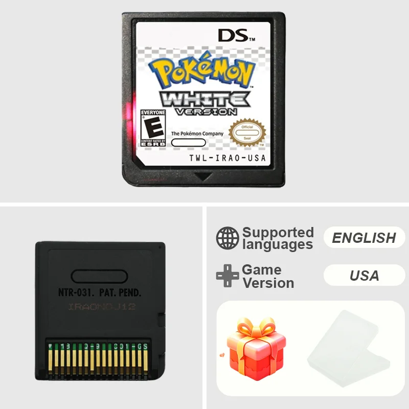 Pokemon Series DS Game Cartridge Diamond Platinum Pearl HeartGold SoulSilver Black White Meertalig voor NDS/2DS