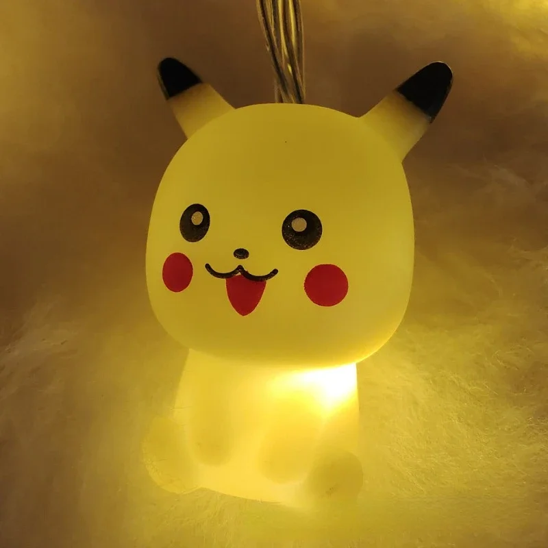 Pikachu Night Light Pendant Doll Led Strip Lights Anime Christmas Tree Decoration Toys Home Children Bedroom Cute Cartoon Lamp