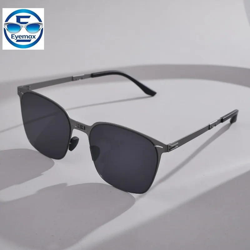 2026 New Fashion Alloy Foldable Sunglasses Men Women Minimalist Mechanical Industrial Style Portable Driving Sunglasses UV400