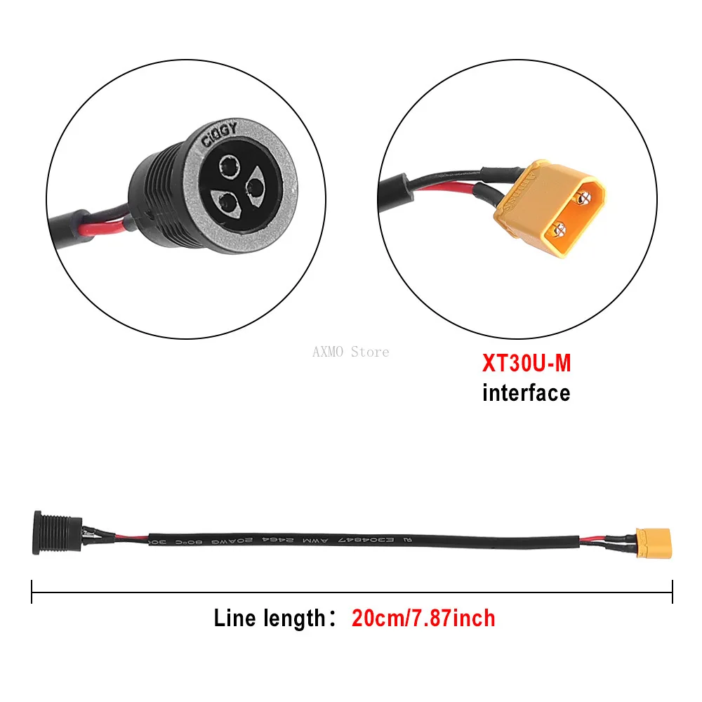 

Детали порта зарядки аккумулятора электрического скутера для KuKirin G2 Master, вилка зарядного устройства, интерфейс зарядки, компонентная розетка