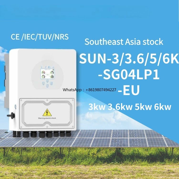 

Гибридный солнечный инвертор 3/3.6/5/6K-SG04LP1-EU, однофазный, 60 Гц, подключение переменного тока, КПД 97.6%, Wi-Fi/RS485/CAN, для домашнего использования, 500В