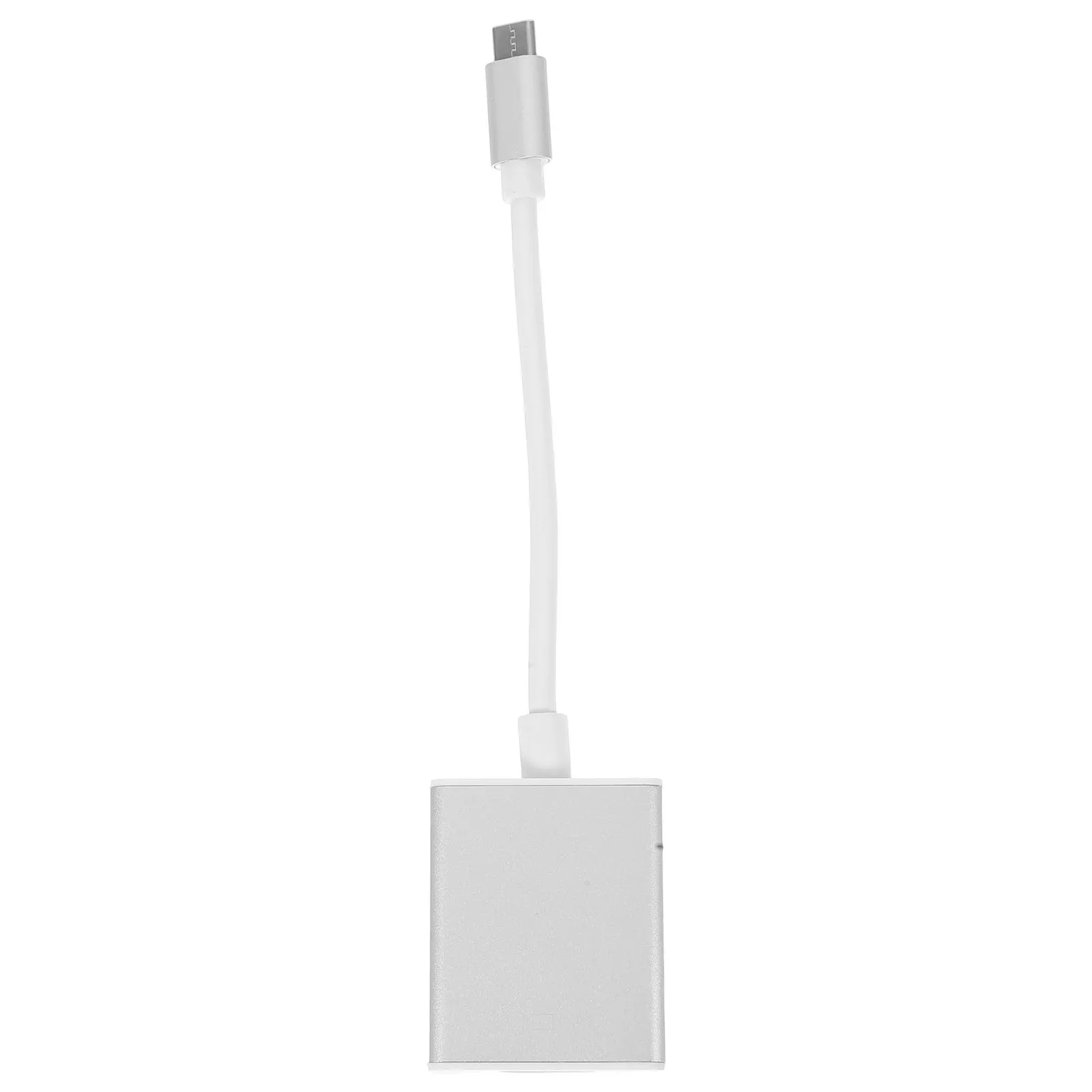 USB-C Type-C USB 3.1 to Adapter Cable Silver Grey 12 Inch Support 4K 3840x2160 Plug Play for