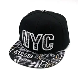 New NYC Embroidered baseball caps for men and women Graffiti flat brim cornice hip hop hats