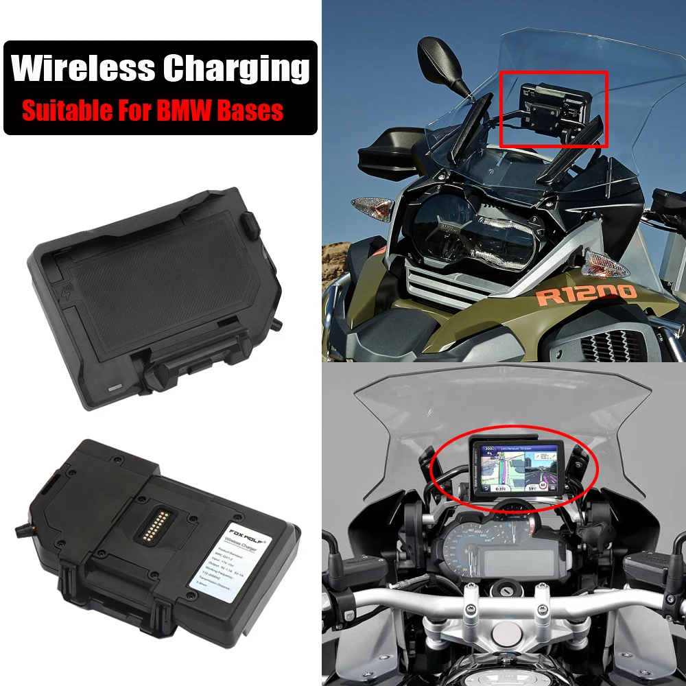 

For F850GS F750GS R1250GS R1200GS R1300GS ADV S1000XR F900R F900XR Motorcycle Wireless Charging Phone Holder Navigation Bracket