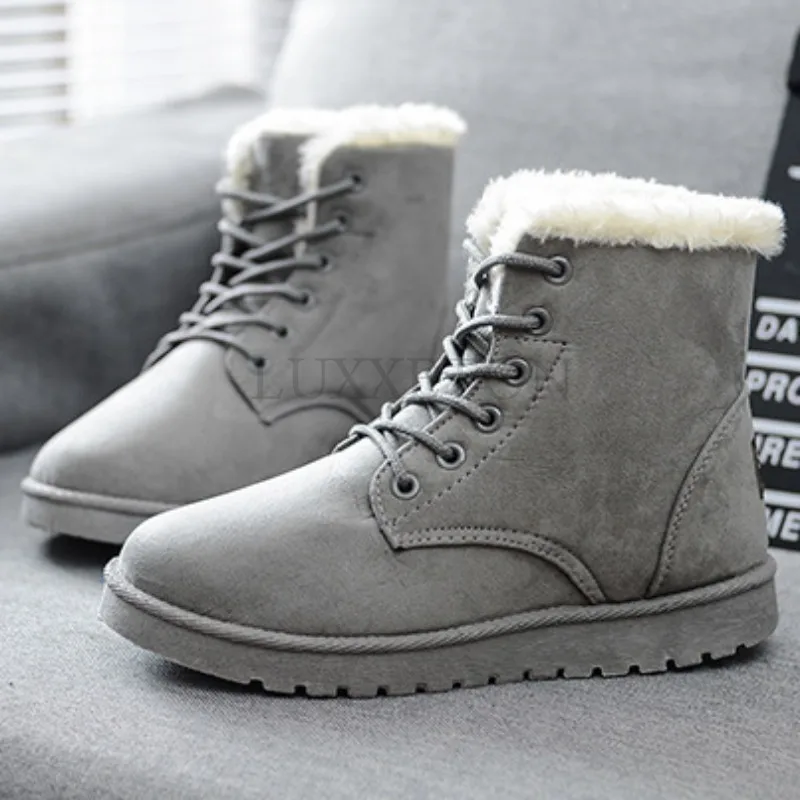 Thick Soled Round Toe Mid Cut Snow Boots Provide Warmth Comfort and Softness Women Short Boots Are Casual Fashionable