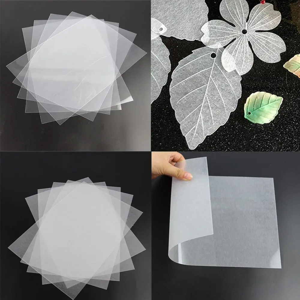 3/5/10Pcs DIY Thermal Shrink Film Translucent Frosted Shrink Plastic Sheets Shrink Art Film Paper
