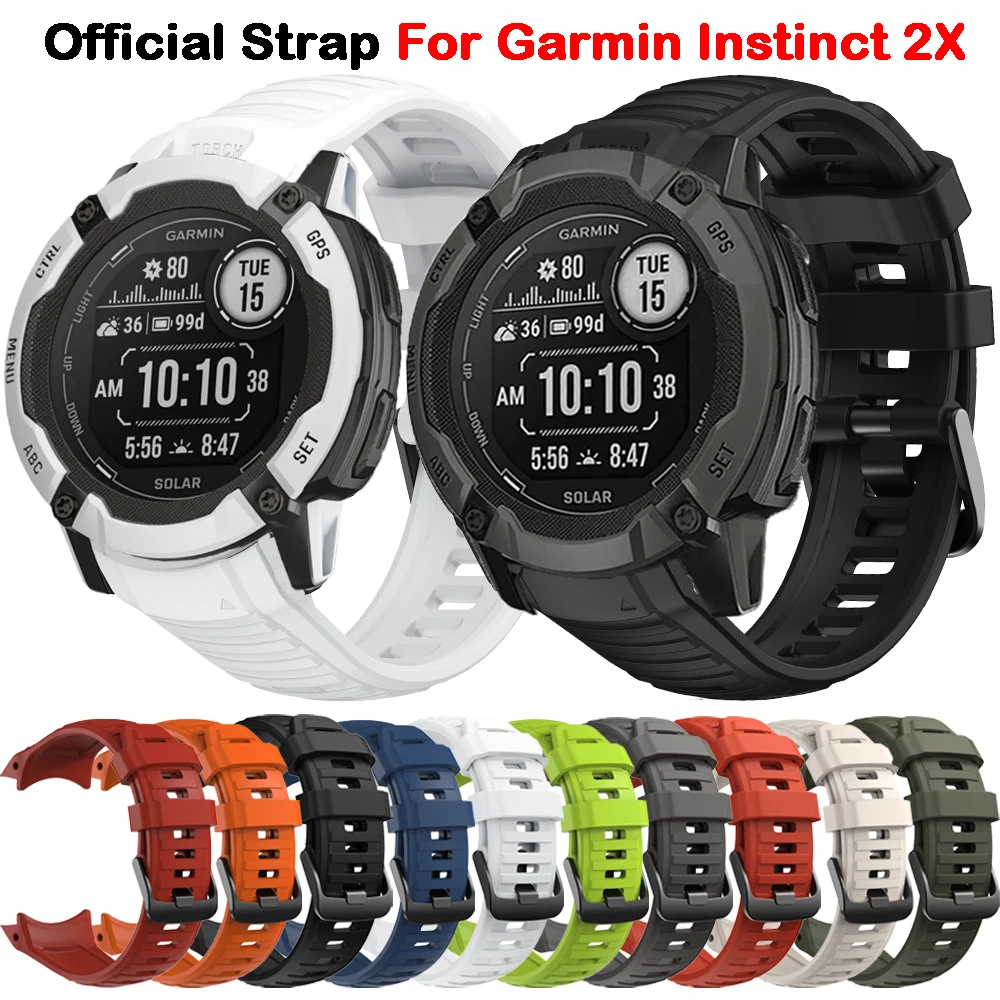 

Official Watch Band For Garmin Instinct 2X Solar Strap Silicone Wristband 26mm Correa Garmin Instinct 2X Bracelet Accessories