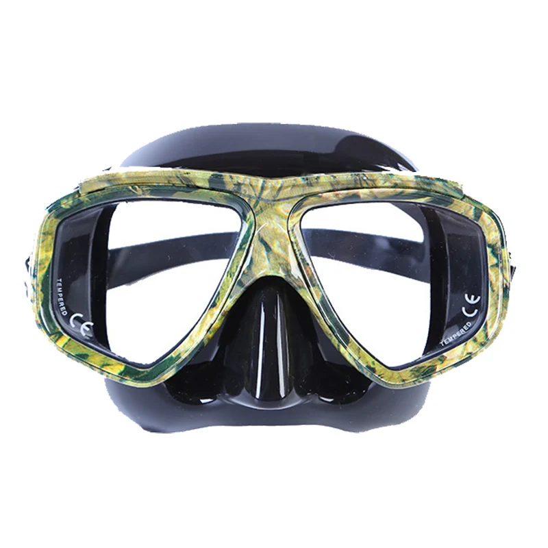 近視用スキューバダイビングマスク,カモフラージュ防曇マスク,水泳用具,近視レンズ,近視ゴーグル フルフェイス Scuba Diving Mask