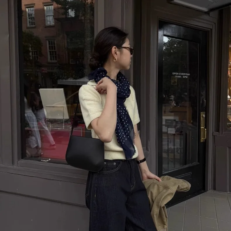 TheBarnet المرأة irt محبوك ort Sve رسالة التطريز بدوره إلى أسفل طوق بسيط Sle الخريف الشتاء Faion الأعلى #3