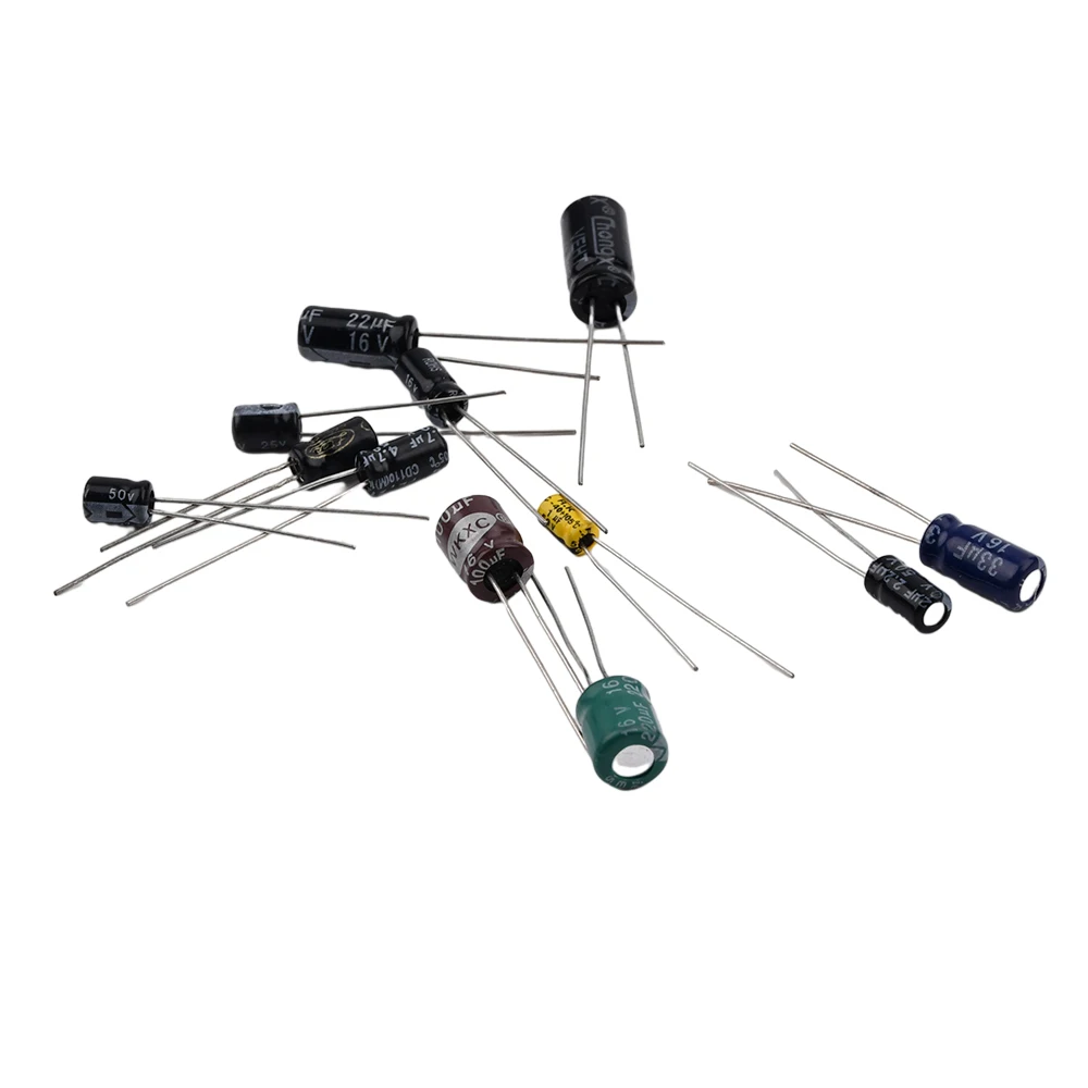 120 pçs/set 0.22UF-470UF Alumínio capacitor eletrolítico sortimento kit pacote