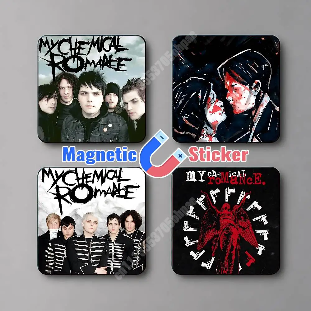 My C-Chemical R-Romance MCR Band Magnetic Sticker Removable Fridge Decal for Metal Surfaces Magnet Label