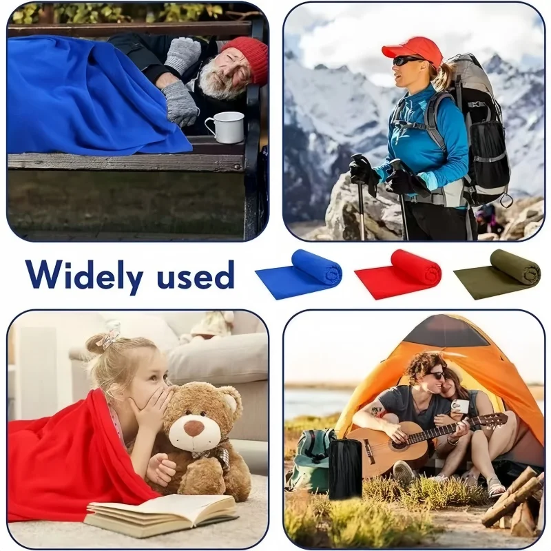 Ultra-light Fleece Sleeping Bag Camping Mat Travel Blanket Camping Tarp Under Tent Insulated Picnic Blanket Camping Tent Travel