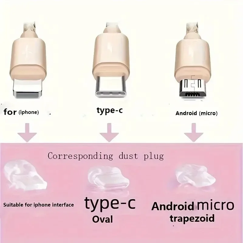 1 Buah Liontin Gantung Dekorasi Aksesori Sumbat Debu Ponsel Bunga Sederhana untuk iPhone untuk Port Pengisi Daya Samsung Tipe C