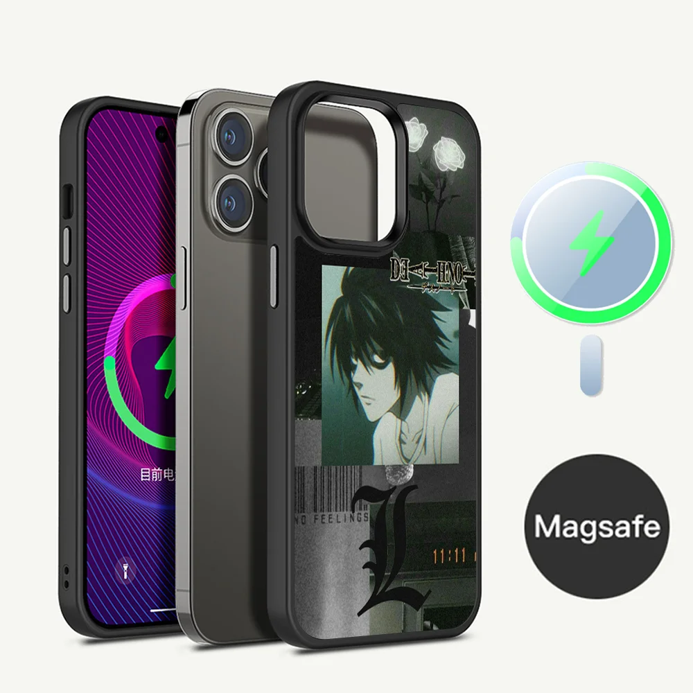 

Anime Death Note Phone Case Magnetic Case For iPhone 14 13 12 11 15 Pro Max Plus Mini For Magsafe Wireless Charge Cover