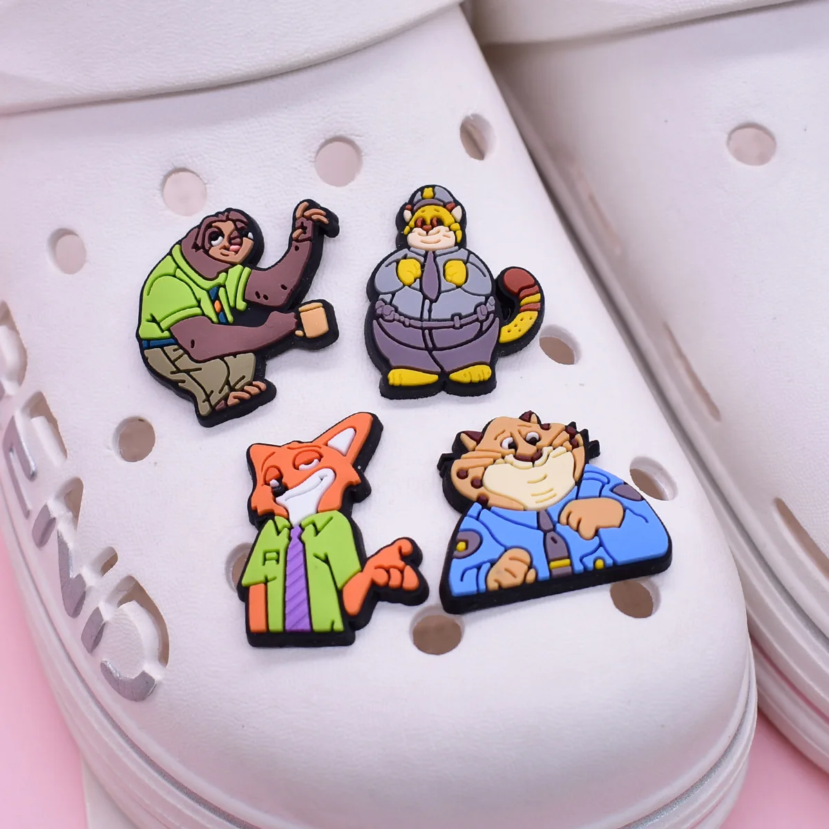 21Pcs Wild Animal Cartoon Shoe Charms For Slides Sandals DIY Custom Accessories Unisex Shoe Ornaments Fox Bunny Decor Charms