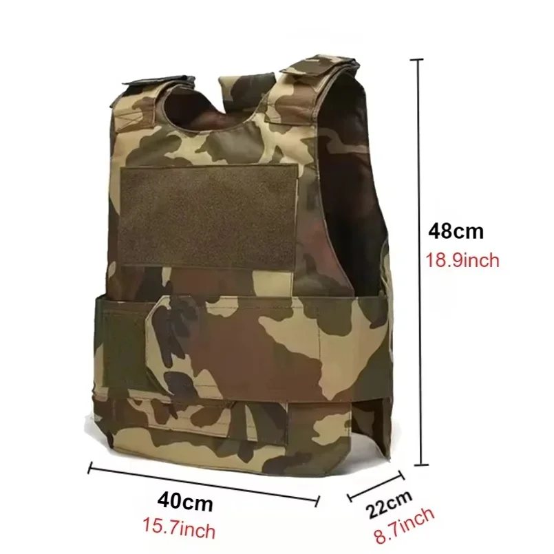 Multi-functional Tactical Vest, CP Camo 800D Nylon Tactical Carrier Vest, Outdoor Hunting Climbing Airsoft Paintball Combat Prot