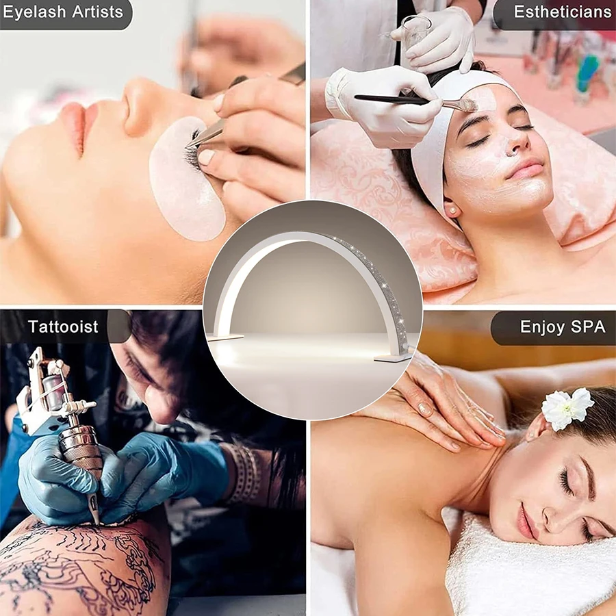 30W nouveau Salon de beauté optimisé lumière LED demi-lune lampe à ongles pour ongles Extension de cils sourcil lumière arc forme manucure lumière