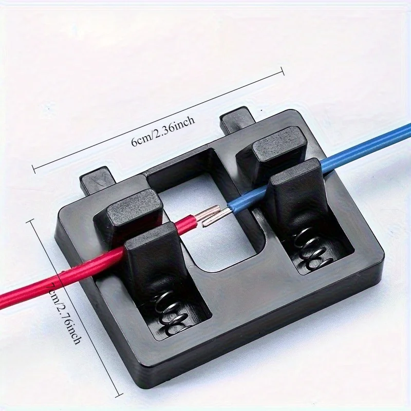 Thickened Non-Slip Welding Fixer Dual-Slot Wire Holder – Sturdy Welding Electrode Stand for Metal Practice, Neat Wiring Solution