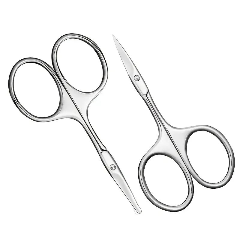 قطعة واحدة من مقص الحواجب والبشرة الاحترافي من الفولاذ المقاوم للصدأ للتقليم وإزالة الشعر وتقليم شعر الوجه