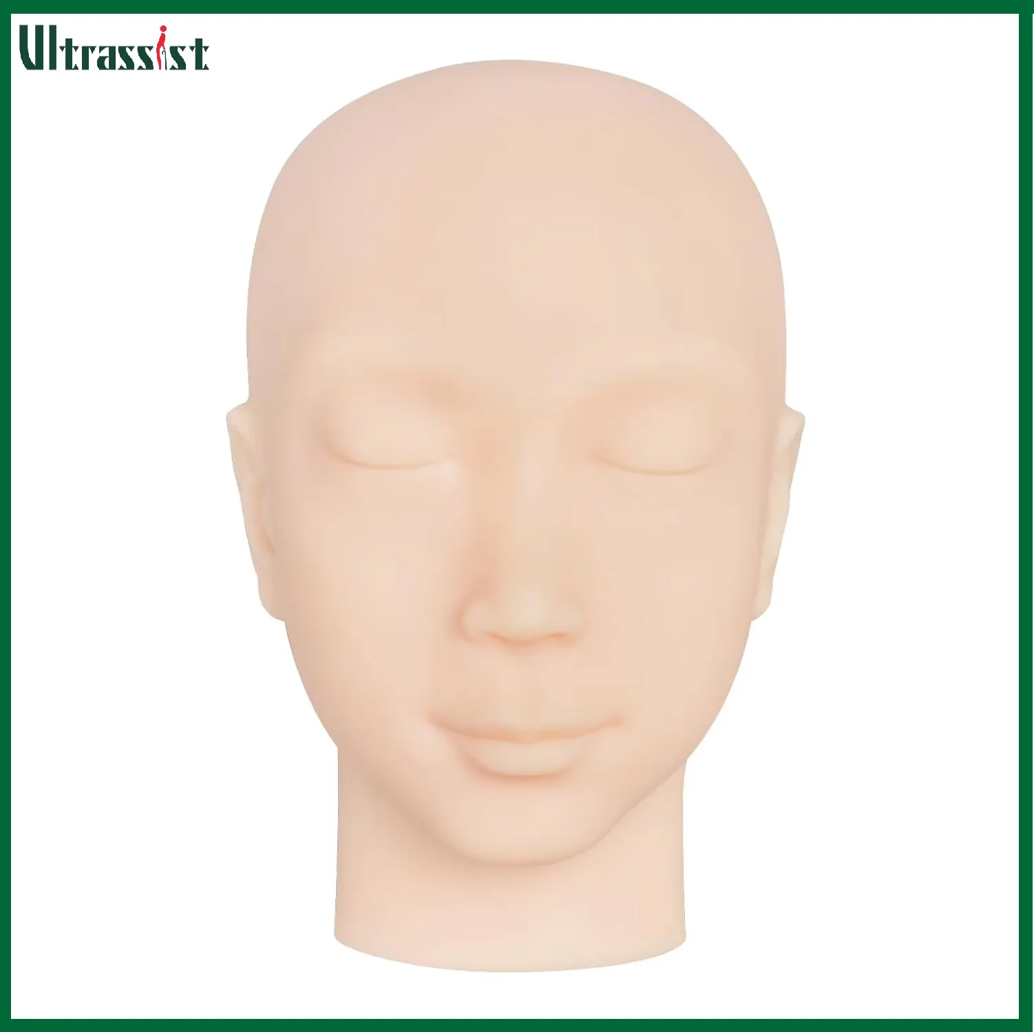 Ultrassist Injection Training Mannequin Face Model Facial Injection Head Model with Ear for Esthetician Medical Student Practice