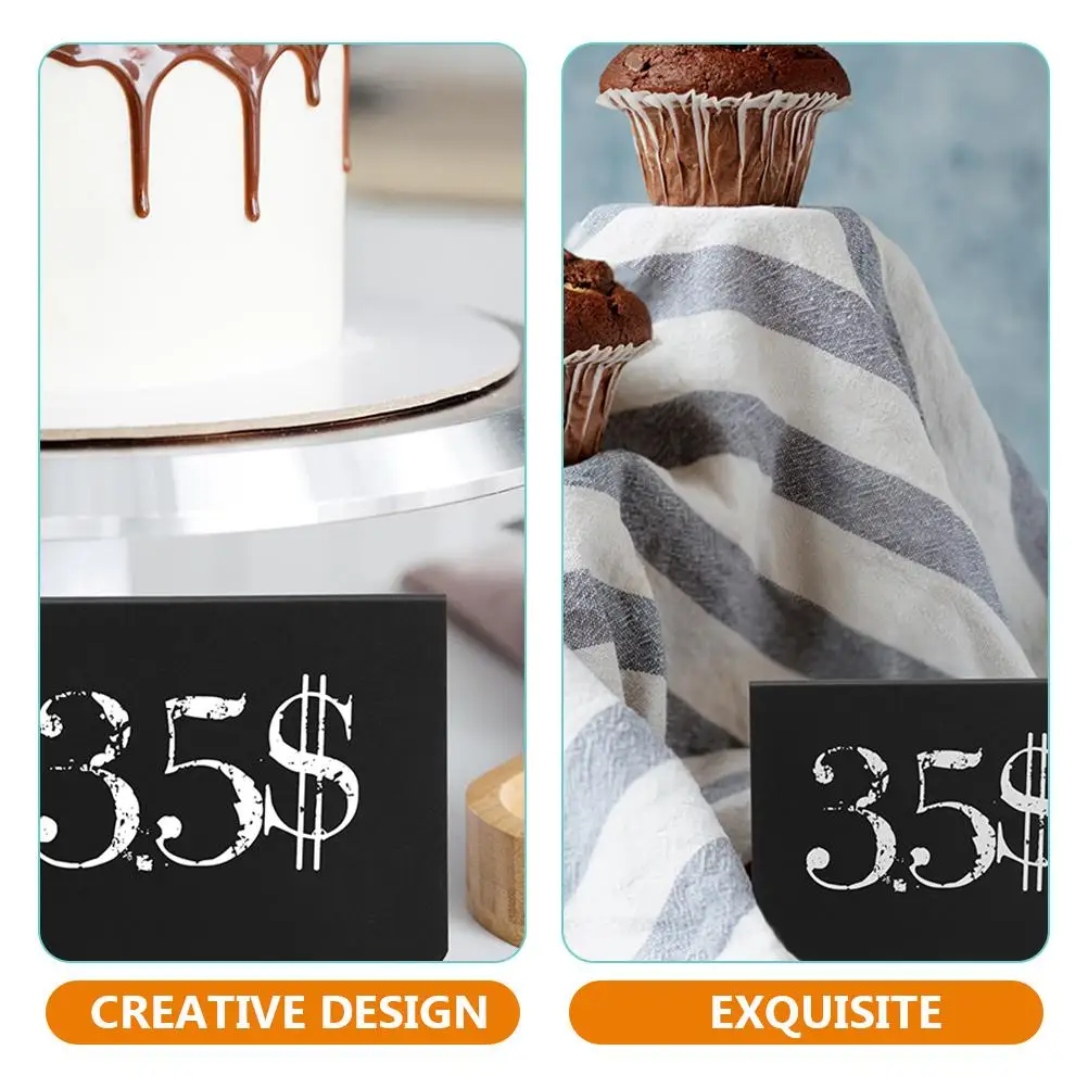 20 Pcs Small Chalkboard Sign PVC Wedding Table Signs Kitchen Reminder Food Labels Buffet Memo Board Blackboard