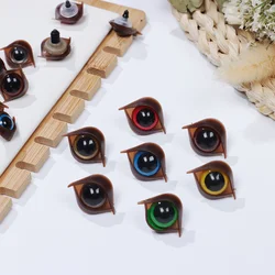 5Pairs Eyeball Doll Accessories Black Plastic Safety Eyes With Eyelid Amigurumi For Toys 10/12/14mm DIY Funny Toy Eyes