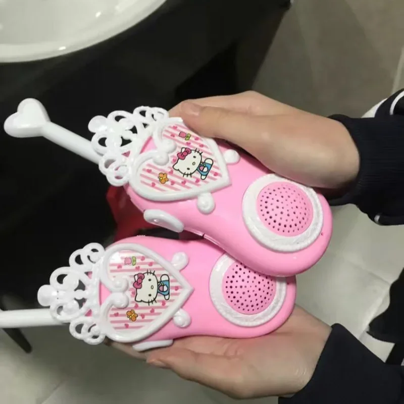 Hello Kitty Kids Walkie Talkie telefono palmare Radio Interphone Cartoon Mini Toys Girl Kids genitore Child Interaction Toys Gift