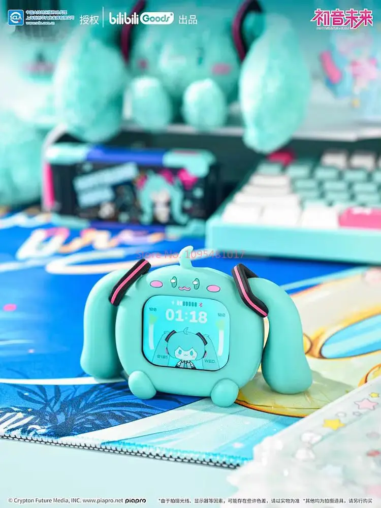 Bilibili Hatsune Miku CUBE FACE LCD Touch Screen Auricolari TWS Confezione regalo Display interattivo Regalo di compleanno Bluetooth