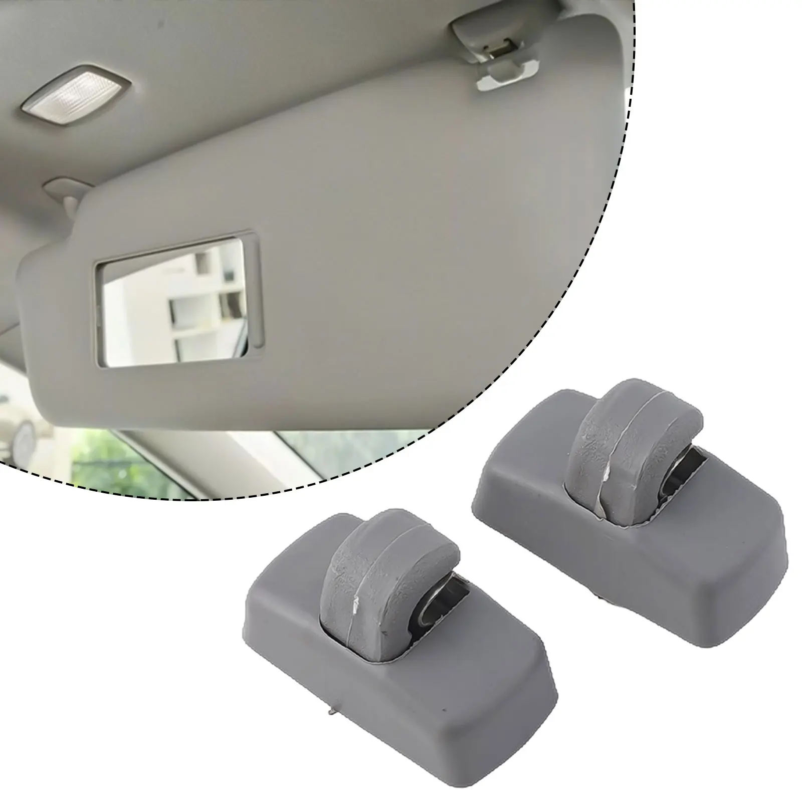 for skoda Sun Visor Clips Front Sun Visor Hook Clips Stylish Gray Color ABS Material Direct Replacement High Reliability