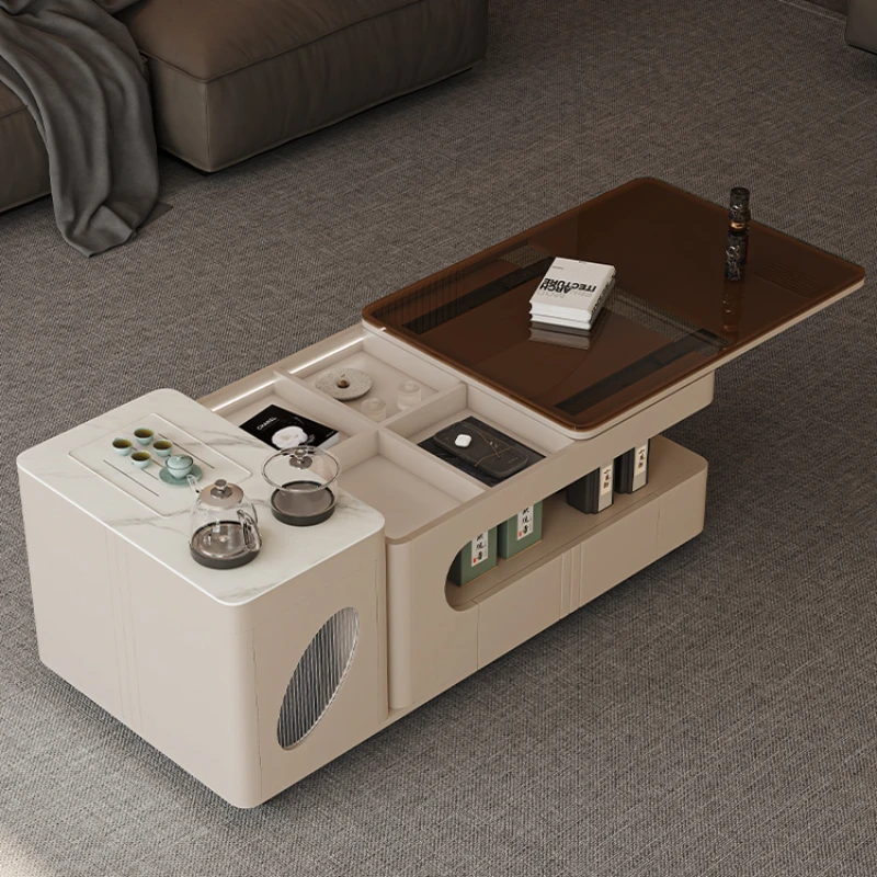 With Wheel Modern Coffee Table Storage Lift Up Bedroom Living Room Coffee Table Mobile Minimalist Mesita Auxiliar Home Furniture