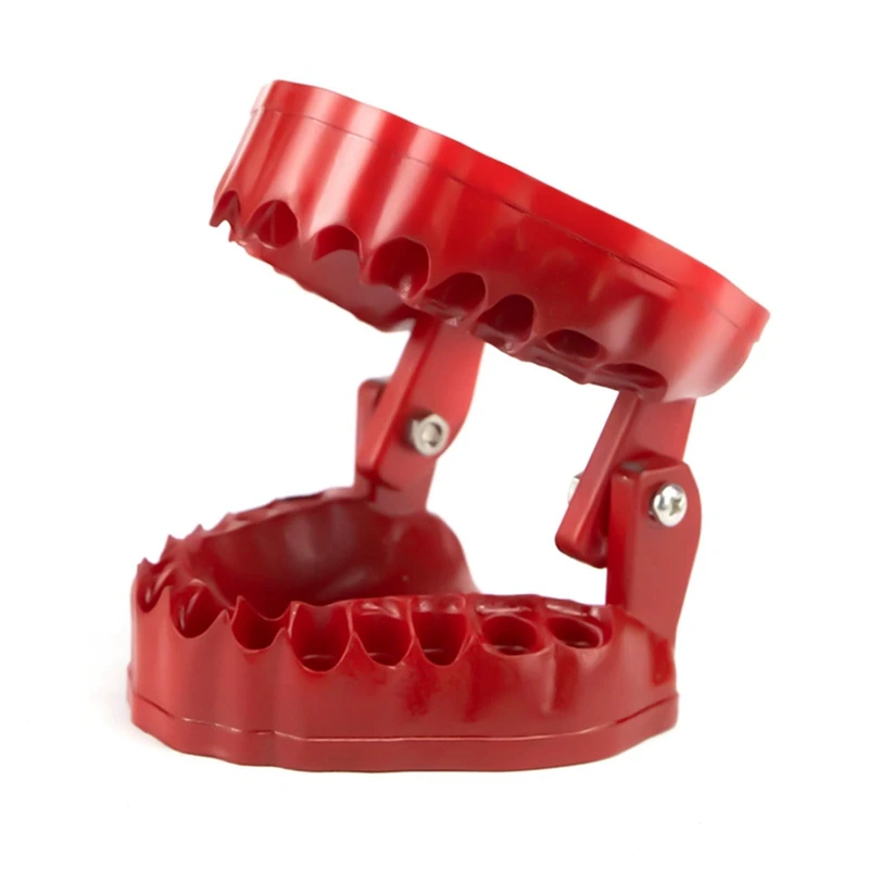 Denture Screwdriver Bit Organizer Holder With Magnetic Base,Drill Bit Holder With 32Pcs Bits And 1 Extension Socket