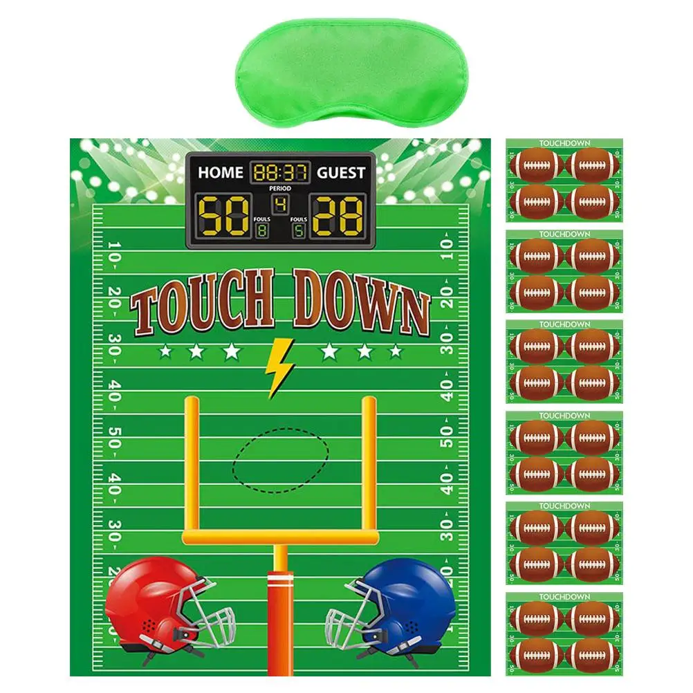 

Football Poster Game Decorations Rugby Party Supplies Pvc Stickers Birthday Theme Toy Ball Games