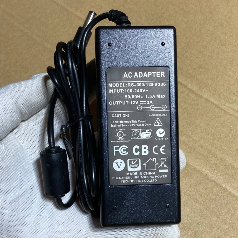 

AC ADAPTER RS-300/120-S336 12V3A 5.5x2.1mm