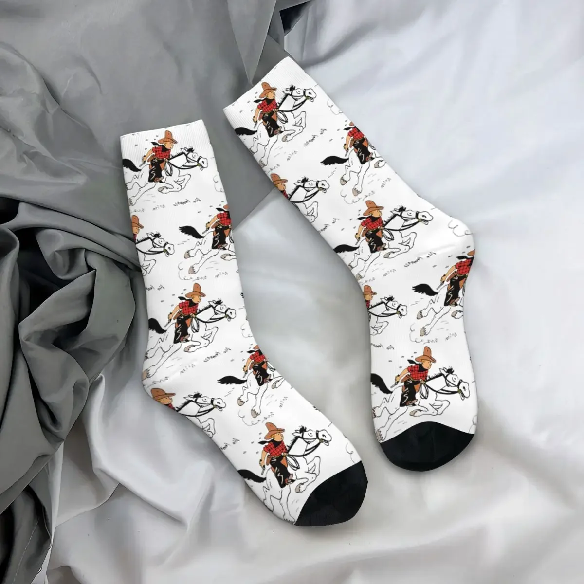 Calcetines de baloncesto Harajuku Captain Haddock, de poliéster, transpirables, Unisex