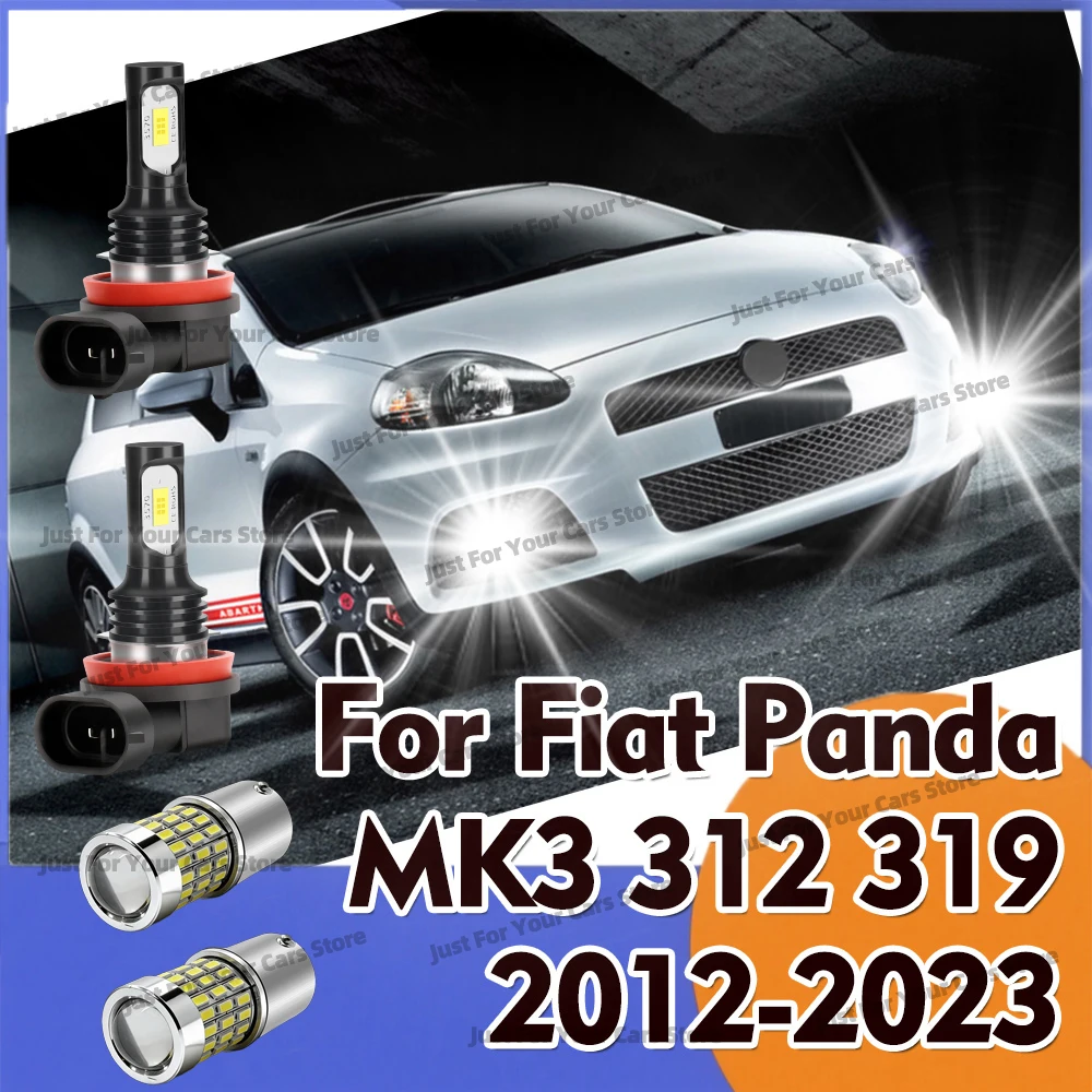 

2x светодиодные передние дневные ходовые огни DRL 12В, противотуманные фары для Fiat Panda MK3 312 319 2012-2023 2013 2014 2015 2016 2017 2018