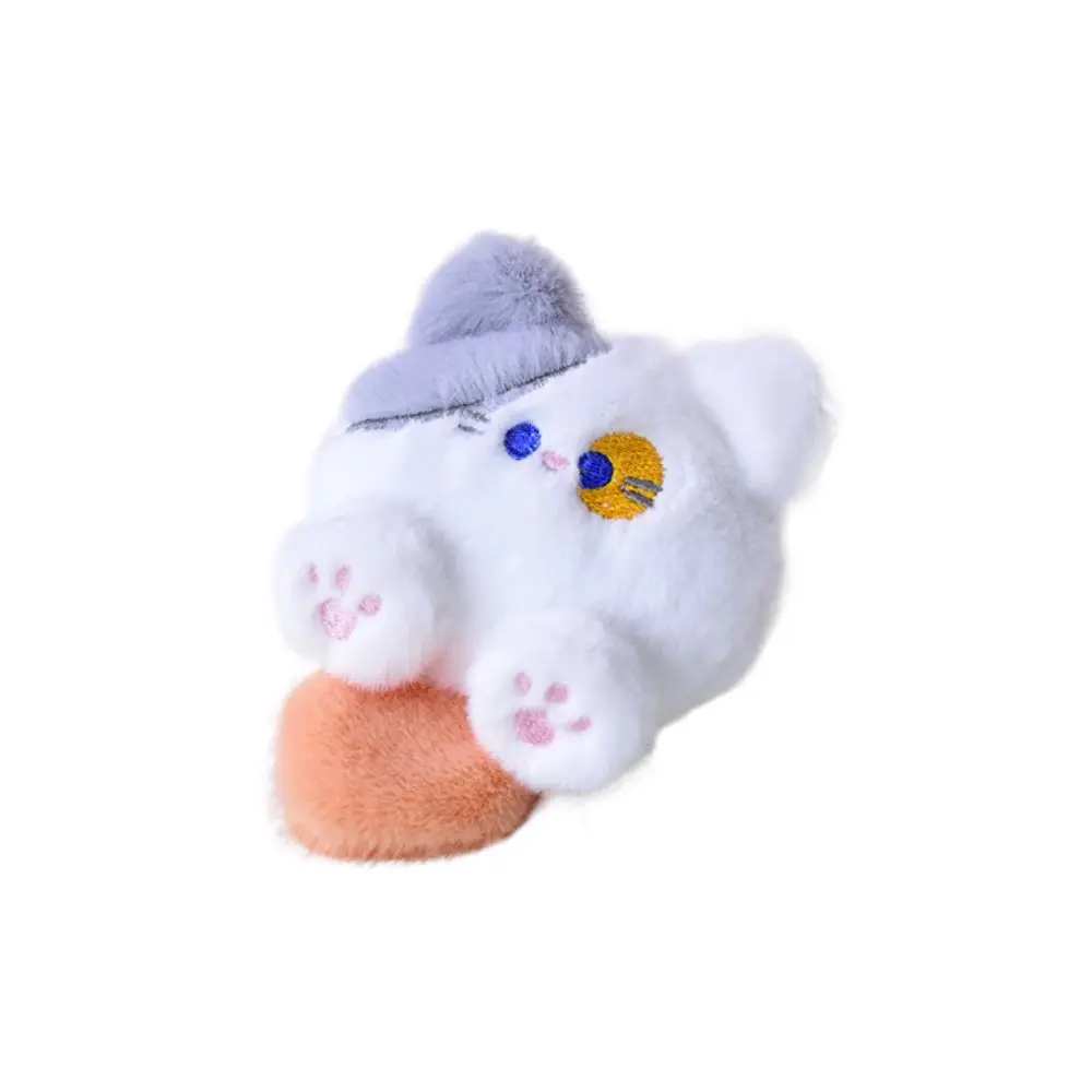 

Plush Brooch Coffee Cat Plush Keychain Stuffed Soft Cute Cat Plush Doll Cartoon Colorful Animal Plush Key Chain