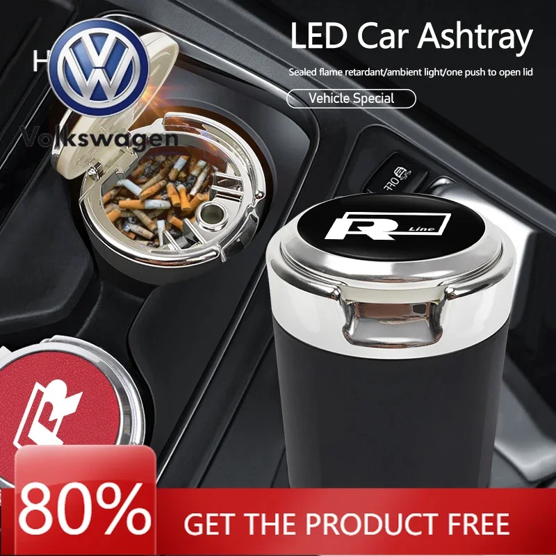 

Портативная пепельница-контейнер для мусора для салона автомобиля VW Volkswagen Jetta MK5 Golf, а также для VW RLine Golf Tiguan Jetta Transporter