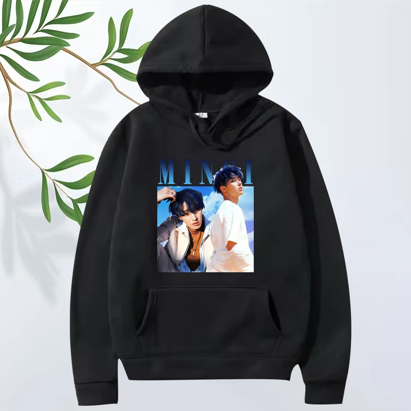 

Mingi Ateez classic fashion graphic hoodie 2025 men women vintage cool Long sleeve Sweatshirt with print oversized hoodie unisex