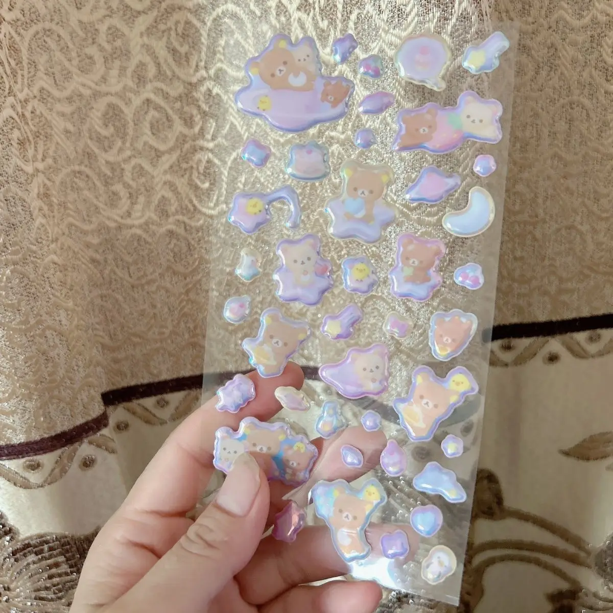 Rilakkuma 3D Bubble Stickers for Children's Diy Desktop Decoration Refrigerator Sticker Girl's Phone Case Stickers Reward Toy