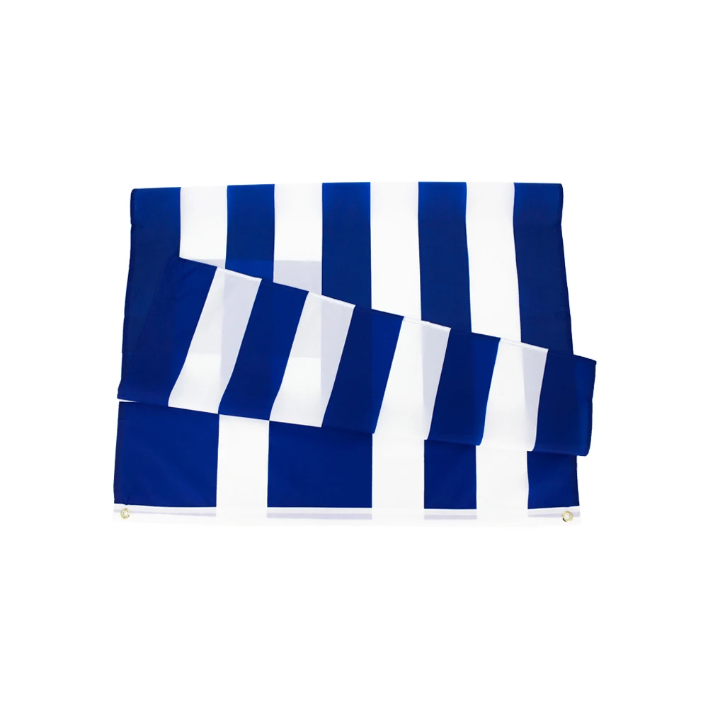 FLAGap 3x5FT Flag of Greece alternating five blue and four white stripes  In the cross is placed an image of a straight cross