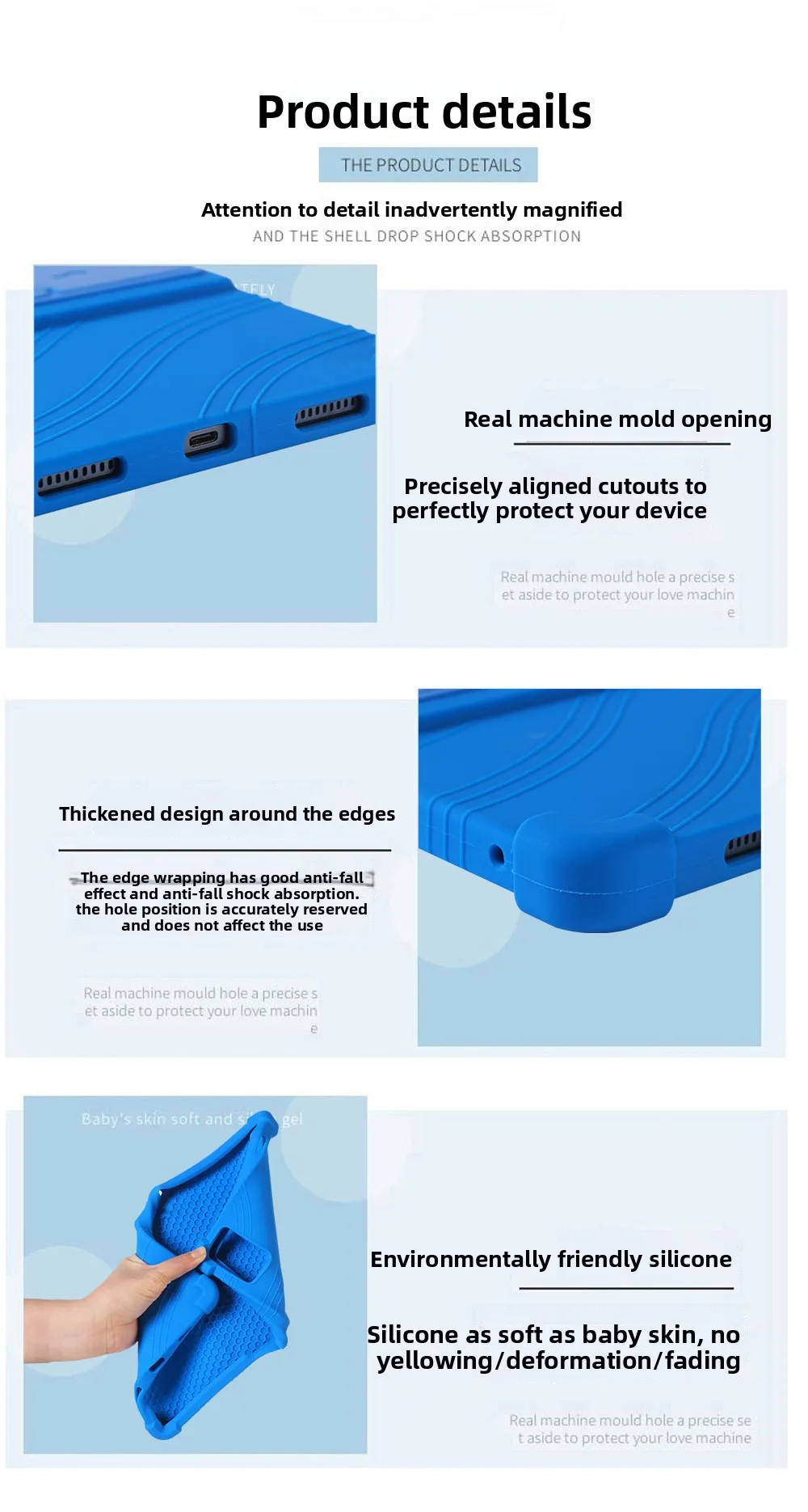 Für DOOGEE T40 Pro 12 Zoll Tablet-Hülle Silikon-Ständer Schutzhülle Anti-Drop Stoßfest Ganzkörper-Stoßfänger – Detail 6