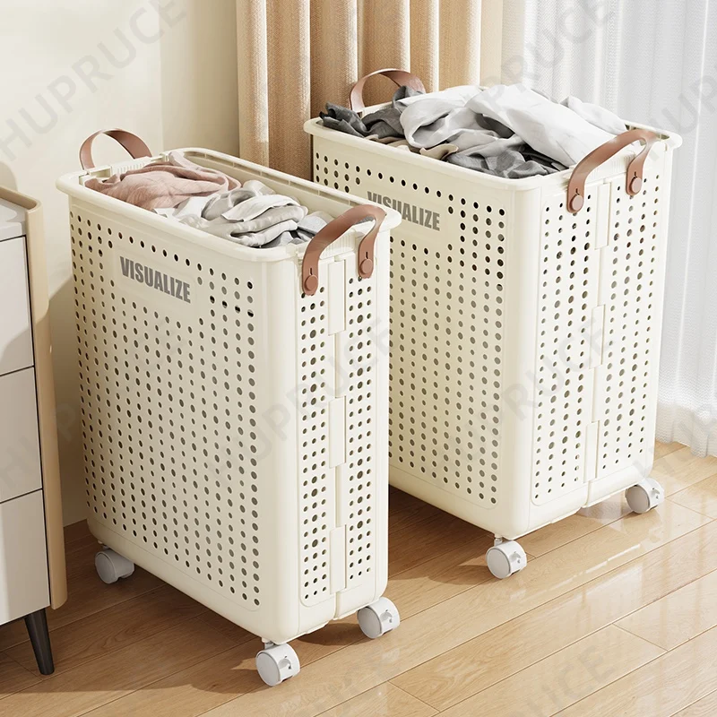 Foldable Laundry Basket hamper with casters for Washing Clothes