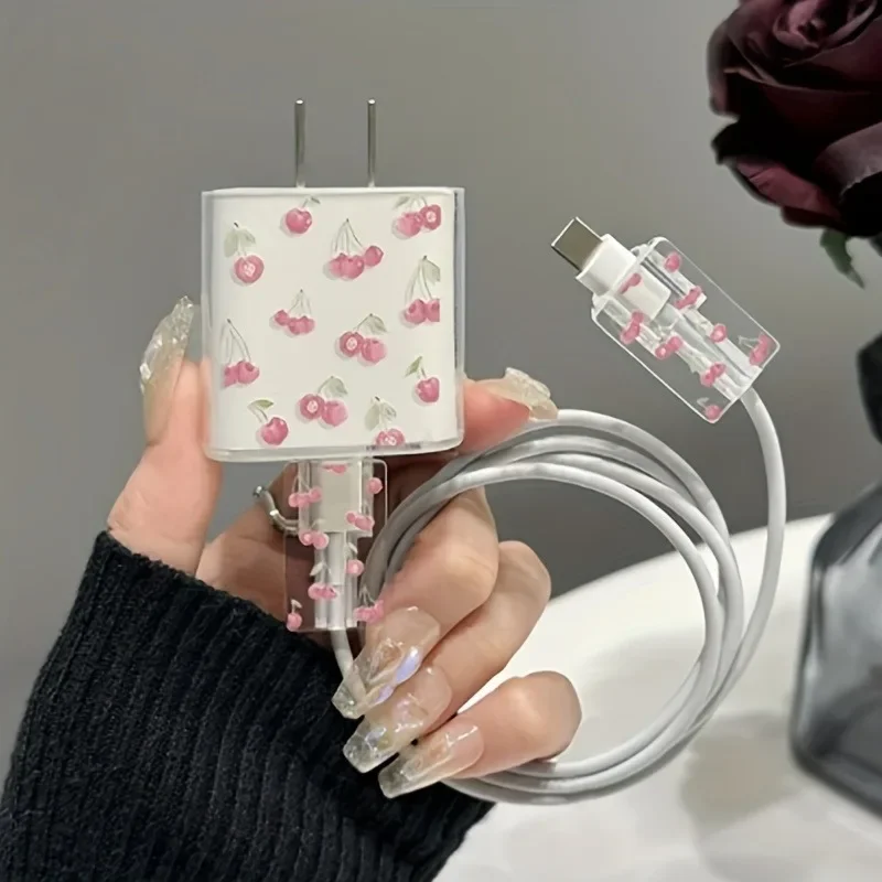 Розовый защитный чехол для кабеля с