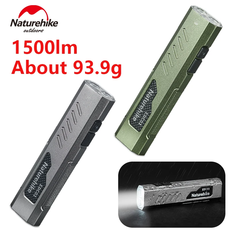 

Naturehike Portable Flashlight IPX4 Waterproof Side Light Torch 1500lm USB Rechargeable LED Camping Outdoor Travel Mini Lamp