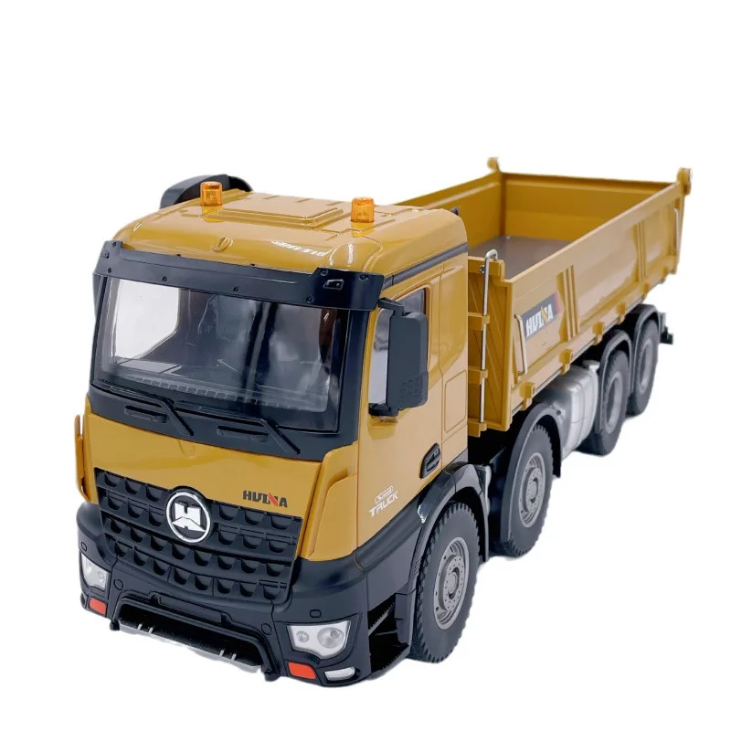 Gorący model Huina536, 12-kanałowy, skala 1:14, zdalnie sterowany, pełnowymiarowy, 8-kołowy, ciężki wywrotka inżynieryjna na zdalne sterowanie, dostępny od ręki.